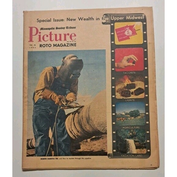 Other - Picture Roto Magazine Minneapolis Sunday Tribune 10/18/1953 Soo Line Land Ad